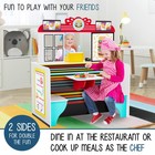 Lil  Jumbl Double-sided Kids Restaurant Playset  Diner Play Pretend Set