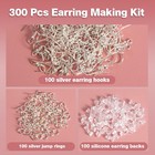 925 Sterling Silver Earring Hooks  300 Pcs Earring Kits For Jewelry Making