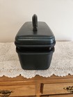 New unused Vintage Green Samsonite Silhouette 5 Travel Makeup Train Case Carryon