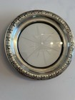 Wine Bottle Coaster Glass starling Silver Vintage 5  Tray Antique 1900-1940