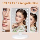 Leewent Makeup Mirror Vanity With Lights Adjustable Brightness 1x 2x 3x 10x