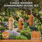 3 Pack  House For Outdoors Hanging  Wooden Houses For Outside Nesting R6l48828