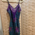 Vintage Victoria s Secret Gold Label Slip Dress S Paisley Lace Mini Coquette