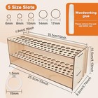Wooden Paint Brush Holder With Glue 67 Hole And Large Tool Compartment Paint 