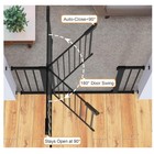 Cumbor 29 7-46  Wide Baby Gate Self Closing Dog Gate Pressure Mounted - Black