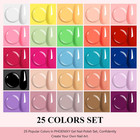 30-piece Uv Gel Nail Polish Set With Base And Top Coats In 25 Colors
