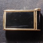 Vintage Black Mother-of-pearl Checkerboard Cosmetic Compact W  Mirror