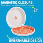 Invisalign Aligner Retainer Magnetic Closure Resin Antibacterial Case White New
