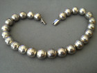 Southwestern Navajo Pearls Style Sterling Silver 5 8  Bead Necklace Mexico 125g 