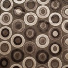 Modern  Geometric Circle  Cut Velvet Upholstery Fabric Grey 2 Yards