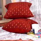 Decorative Sofa Pillows Red Pillow Cover Living Room Embroidered Pillow Cover 2p