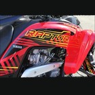 Red Black   Yellow Shock Covers For Yamaha Raptor Yfm700 New Model  2025 