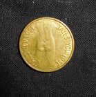 Vtg Adult Nude Flipper Coin Medal Token 1  Brass Heads You Win Tails You Lose