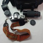 Vintage 50mm Pentax Asahi K1000 Camera Japan Works Strap   3 Lenses W  Carry Bag