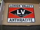 Original Old Lehigh Valley Anthracite Coal Porcelain Sign