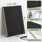2 Pack Blank Spiral Notebook  8 x 5 6 hardcover Sketch Book  100gsm Thick Paper 