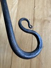 Unique Antique Vintage Primitive Wrought Iron Garden Spike Basket Hanger 46   