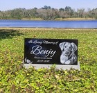 12x6 Dog  Cat Grave Marker  Tombstone  Memorial Plaque  Rainbow Bridge Headstone