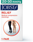 Relief Waist High 20-30 Mmhg Compression Stockings Pantyhose  Open Toe  Beige  M