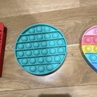 Merakifun Pop Toy Fidget Blocks Button Mechanism Set - Red  Blue  Multicolor