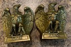 Vintage 1776 Heavy Brass Eagle Bookends Philadelphia Manufacturing Pmc 114b