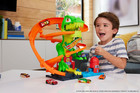 Hot Wheels Toy Car Track Set  City T-rex Blaze Battle Playset   1 64 Scale Die-c