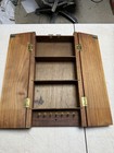 Vintage 18   wooden Key Holder Cabinet Picture Windows Wall Mounted Magnetic Door