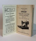 Vintage Original Singer  221-1  Sewing Machine Instruction Manual