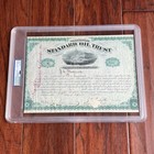 John D  Rockefeller Signed Standard Oil Founder Stock Autograph   Psa Flagler