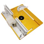Aluminum Router Table Insert Plate W  Miter Gauge Durable Woodworking Bench Tool