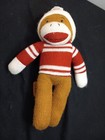 Sock Monkey Plush Animal 10  Stuffed Dan Dee Collectors Choice Read  83j