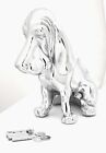 Sitting Basset Hound Dog Hood Ornament Pull Chrome 4 Stud 7 1 8   h  Hts 5040