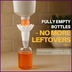 2pcs White Bottle Emptying Transfer Kit     Reusable Funnel Adapter Set For Easy L