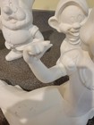 Vintage 5 Pc Walt Disney Ceramic Ready To Paint  Snow White   Four Dwarfs