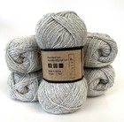 Alpaca Wool Skein 100  Baby Alpaca Yarn Lot- 5  Sport Weight Light Gray 4010