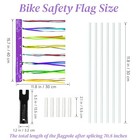 6 Ft Bike Safety Flag With Pole - Purple  Go Kart  Trike  Dirt Bike  Mobility   