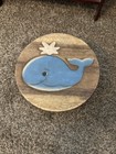 Childs Stool 10  Tall Whale Carved Into The Seat