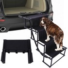 Portable Folding Pet Dog Ramp Steps Non-slip Ladder 4 Stairs For Car Suv Truck