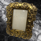 Vintage Charpente Gold Tone Ornate Scroll Picture Frame 4x6 Resin Heavy Tabletop