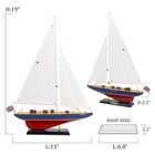 Wooden Sailboat Decor Sailing Boat Yacht Model 19  Endeavour Enterprise Scale Re