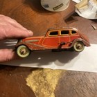 Vintage Pre-war Japanese Tin Wind-up  1936 Chrysler Sedan