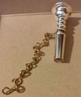 Silver Plated Bugle Mouthpiece With Brass Chain