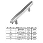 Brushed Nickel Modern Kitchen Cabinet Handles Drawers Pulls Knob Stainless Steel