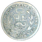 1916 Peru 1 2 Dinero