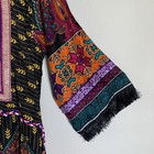 Authentic Afghani Dress Sz Small Cotton Lawn Floral Fringe Ethnic Boho  Nwot