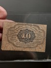 1862 Us 10 Cent Fractional Currency Postage Note First Issue