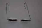 Antique vintage Silver Wire Rim Eyeglasses W  Round Dark Green Lenses L  k