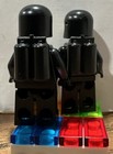 Lego Classic Spaceman  Lot Of 2 Black W  Moto Space Helmet   Air Tank