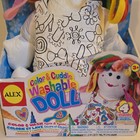 New Alex Toys Children s Color And Cuddle Washable Cloth 15  Play Doll Craft Kit