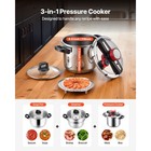 Uimoso 8qt Stainless Steel Pressure Cooker With Steaming Rack